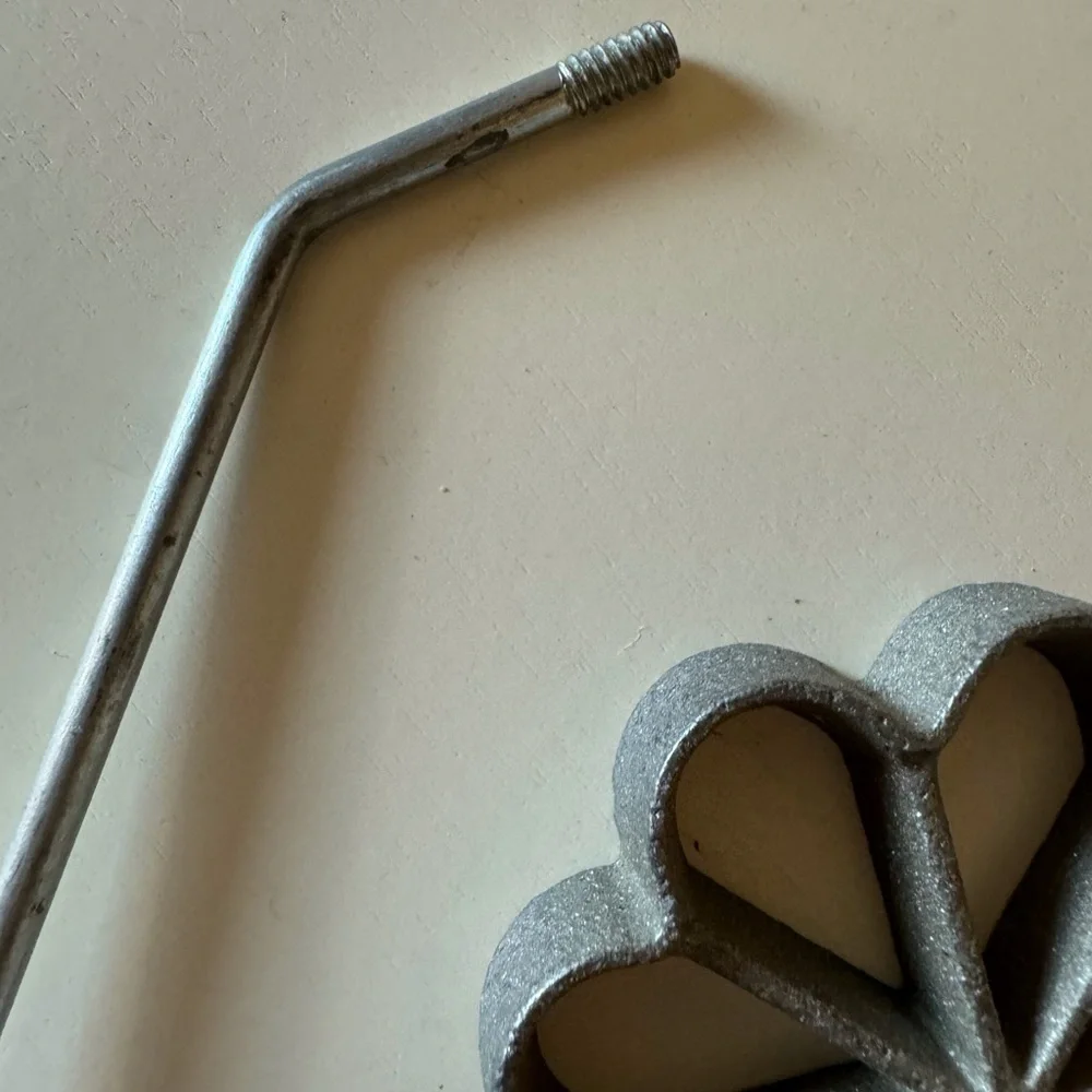 Vintage Rosette Iron set for cookies and pastry shells, etc.